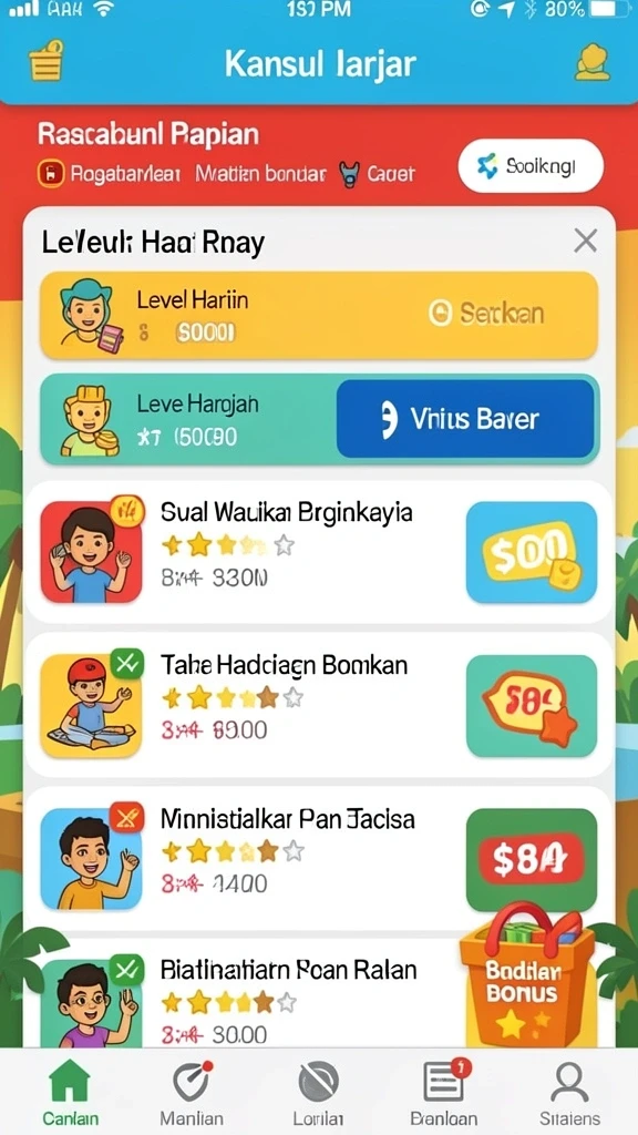 Tangkapan layar aksi seru dalam permainan.