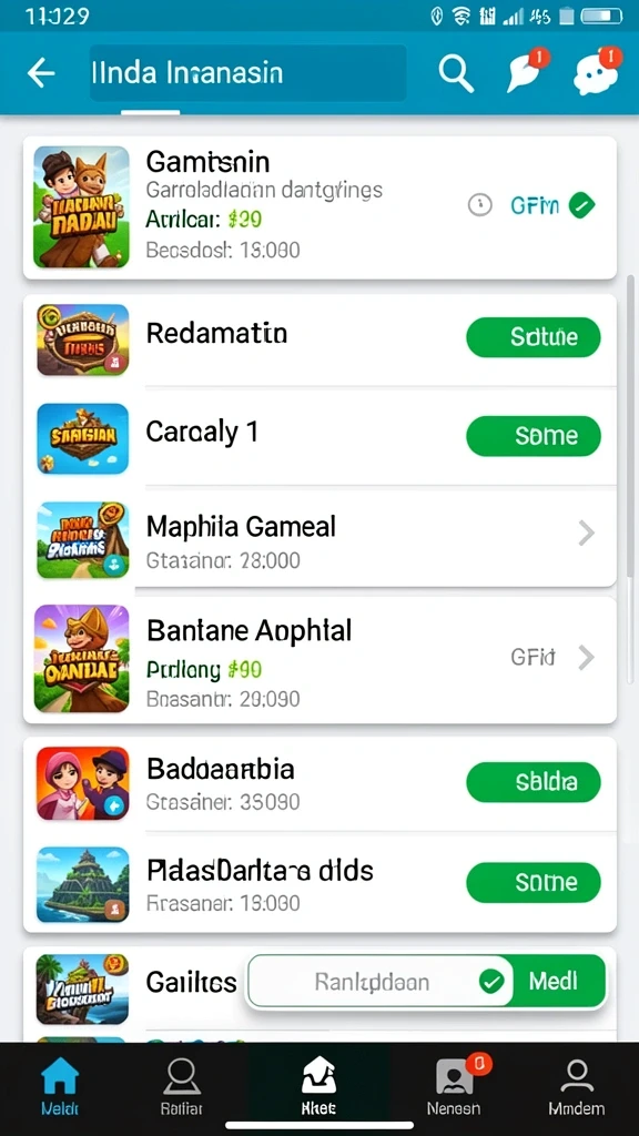Screenshot menunjukkan antarmuka permainan yang menarik.
