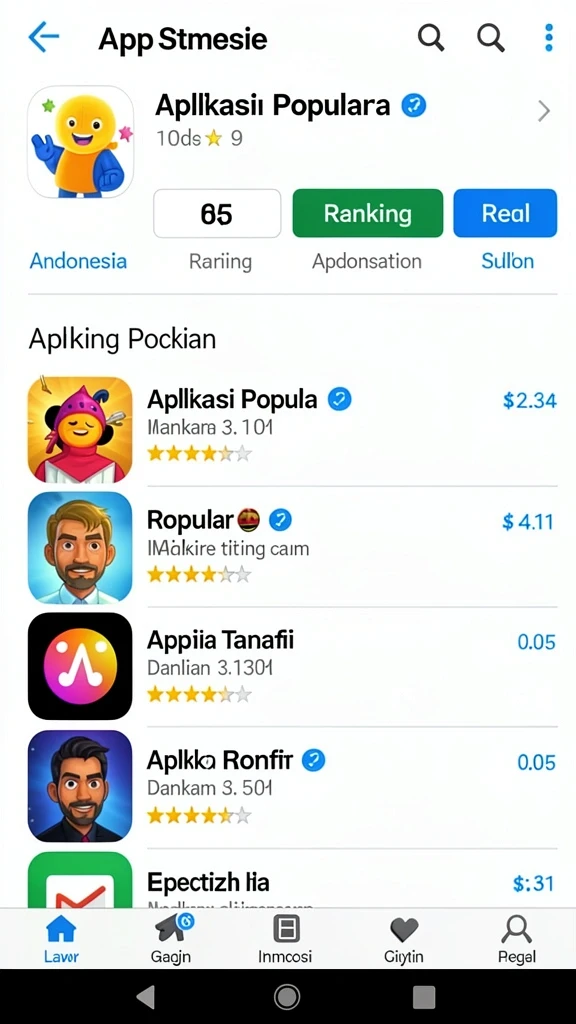 Tampilan antarmuka pengguna yang intuitif.
