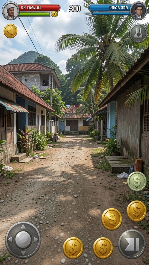 Menampilkan karakter utama dalam aksi seru.