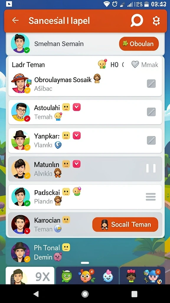 Screenshot menampilkan permainan slot yang penuh warna.