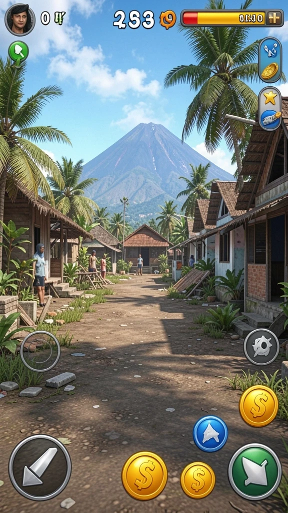 Screenshot menampilkan menu permainan yang user-friendly.