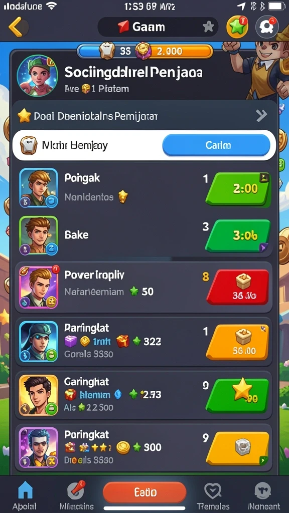 Tangkapan layar menunjukkan antarmuka permainan yang intuitif.