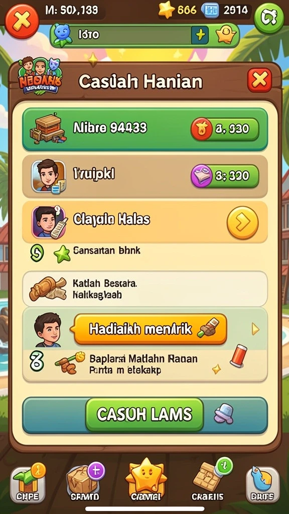 Tampilan home yang intuitif dan menarik.