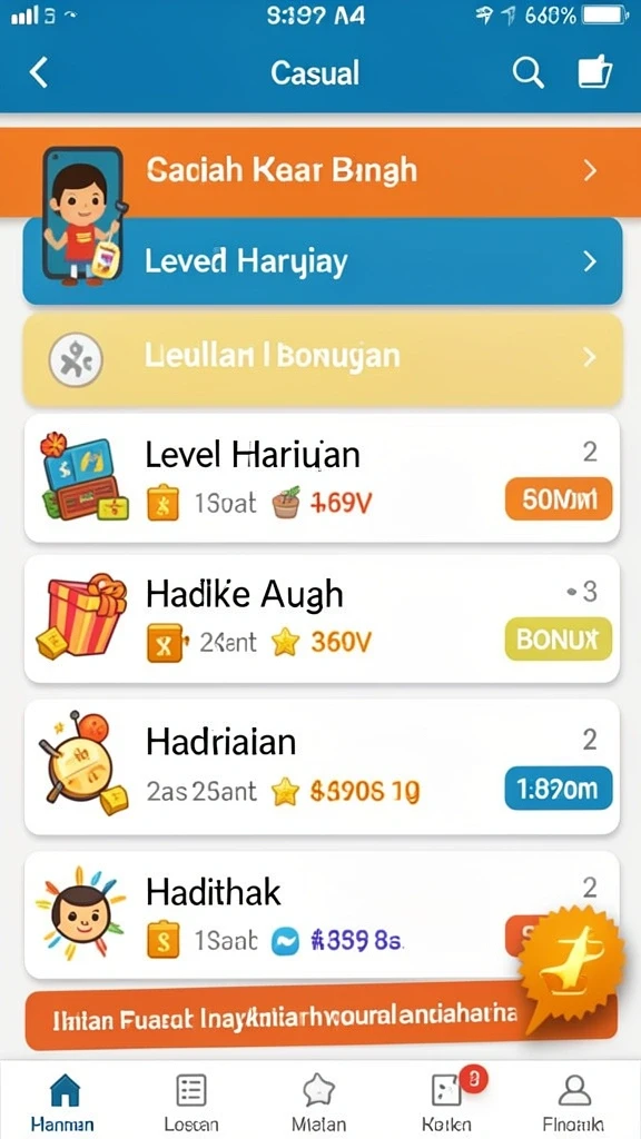 Karakter unik yang dapat Anda pilih dan upgrade.