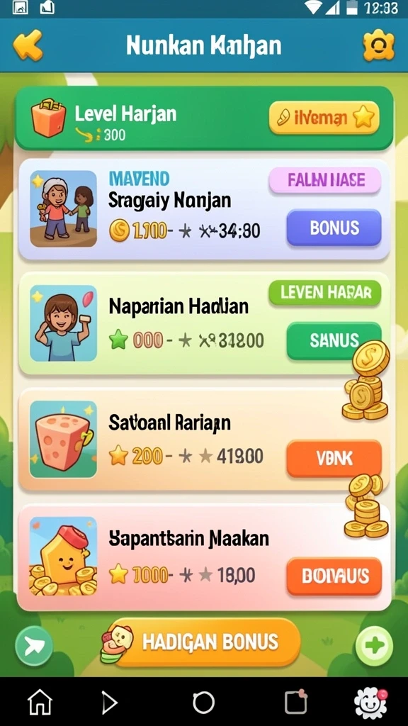 Beragam permainan menarik untuk dimainkan.